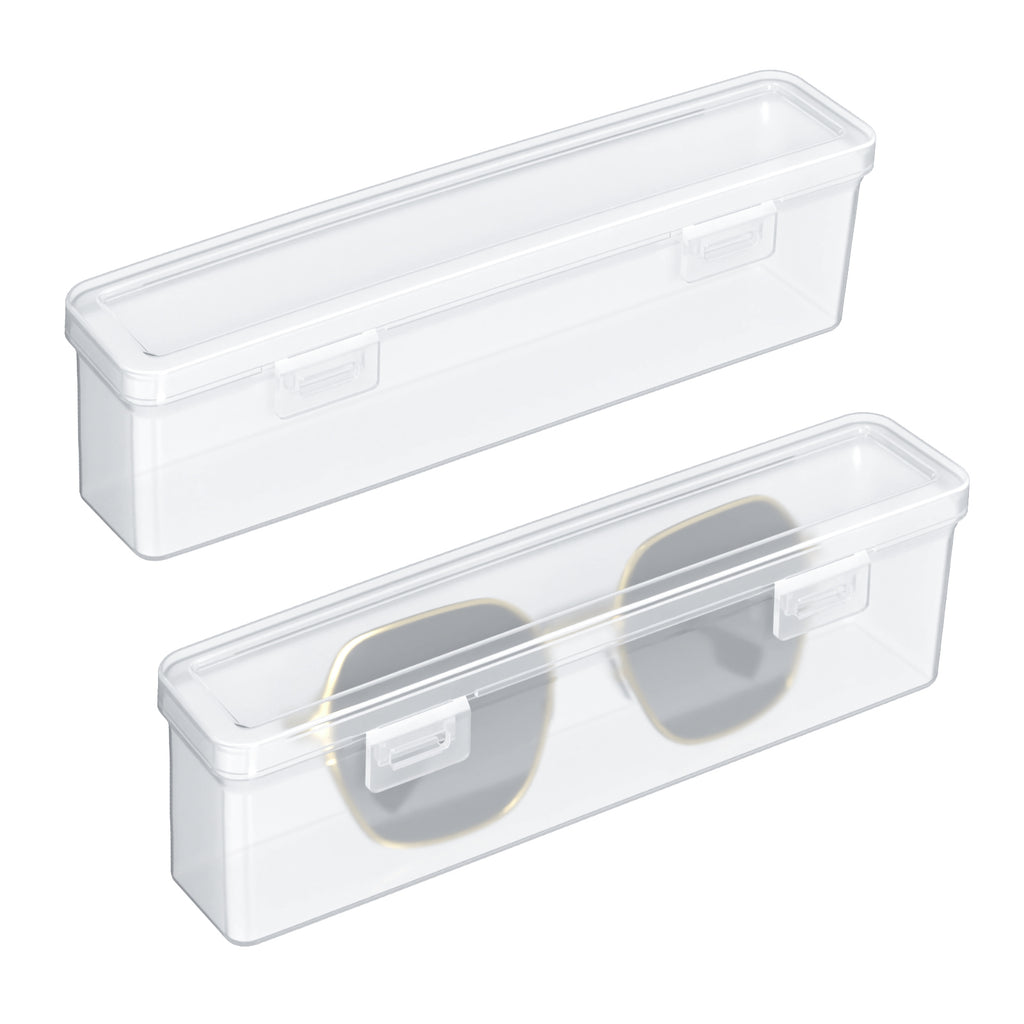 Sunglasses Organizer for Extra Large Sunglasses, 2 Pack Clear Glasses Holder Sunglass Display Case, Sun Glasses Storage Compatible with Gucci GG0225S GG0876S GG1241S Balenciaga BB0201S