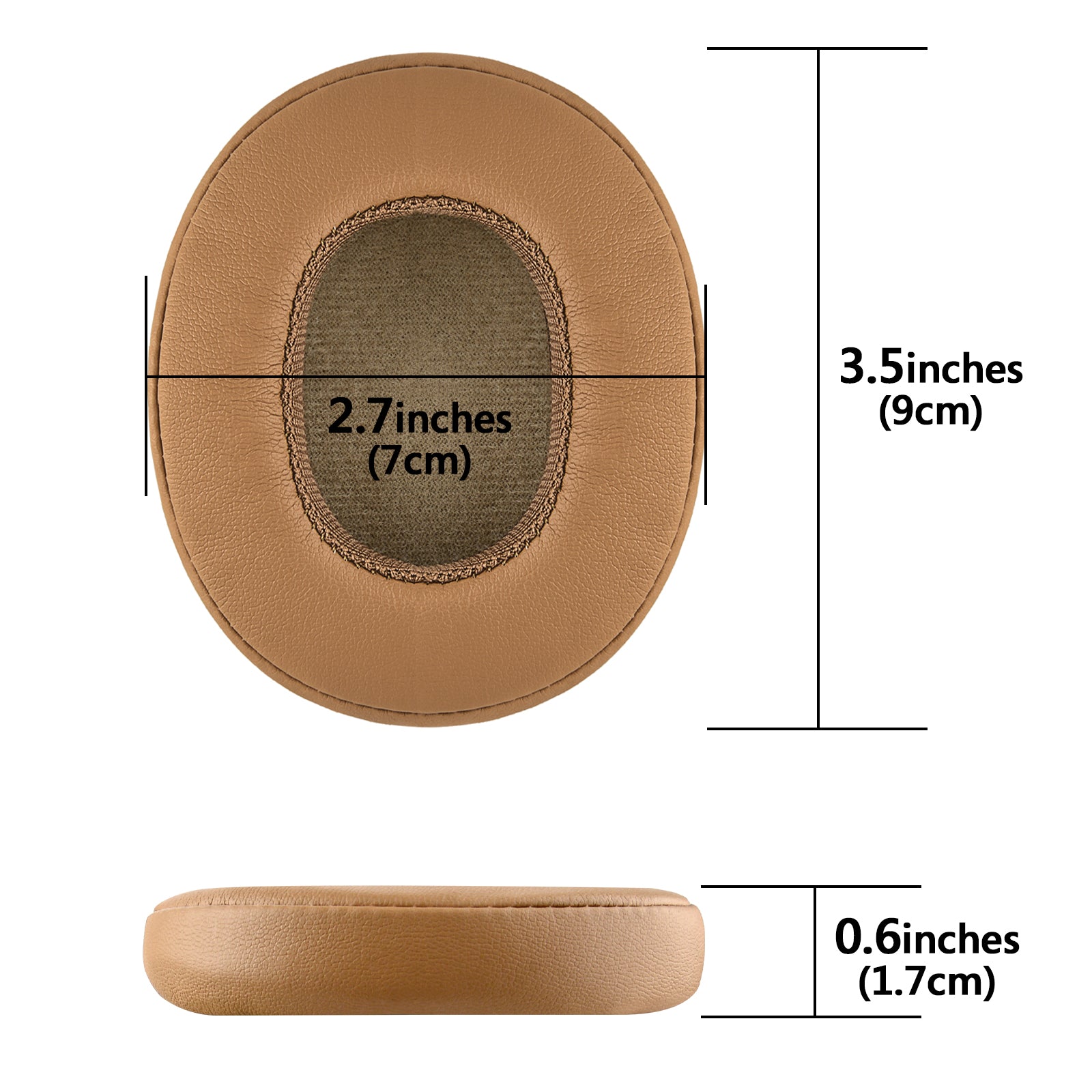 Linkidea Replacement Ear Pads for Skullcandy Crusher Wireless/Crusher Evo/Crusher ANC/Hesh 3/Venue ANC Headphones, Headset Earpads ( Protein Leather / Brown )