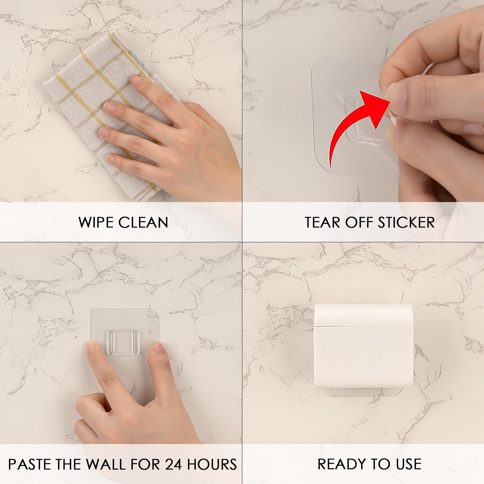 Linkidea 2 Pack Wall Mounted Manual Toothpaste Tube Squeezers, Rotatable Squeeze Toothpaste Dispenser, Punch Free Toothpaste Tube Seat Holder (White)