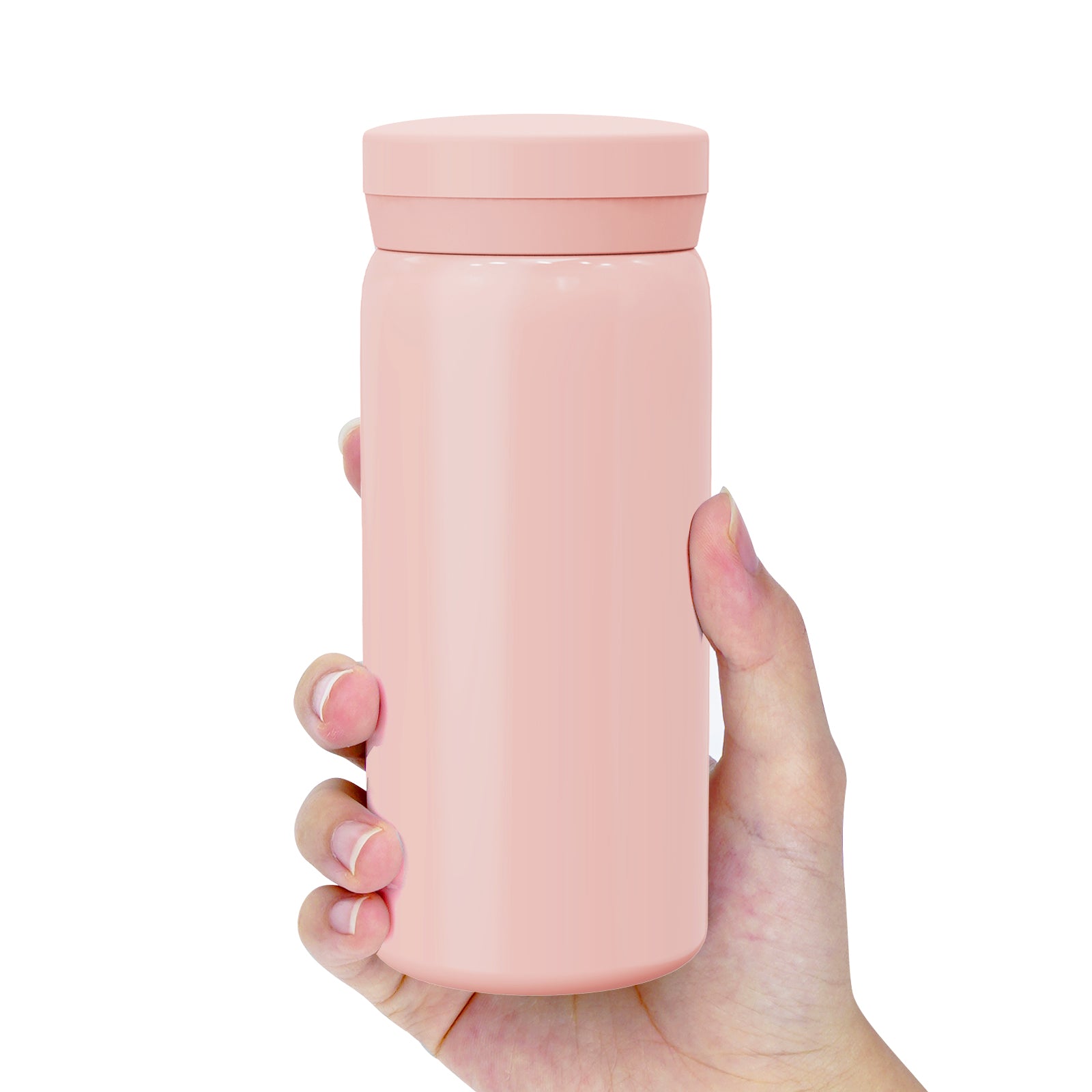 Linkidea 7oz (200ml) Mini Water Bottle, Vacuum Insulated Stainless Steel Bottle for Hot & Cold Drinks, Spill-Proof Small Bottle Fit Handbag, Purse and Pocket (Pink)