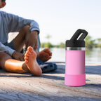Linkidea Water Bottle Boot Compatible with YETI Rambler Jr. Kids 12oz, Rambler 12oz/18oz, Yonder 20oz/25oz, Silicone Anti-Slip Bottle Bottom Sleeve Bumper Protector (Light Pink / 2 Pack)