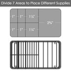 Linkidea Toothbrush Holder Wall Mounted, Non-Slip Electric Toothbrush Holder Toothpaste Storage Organizer, 7 Slots Multifunctional Rack for Razor, Shaver, Comb (Black)