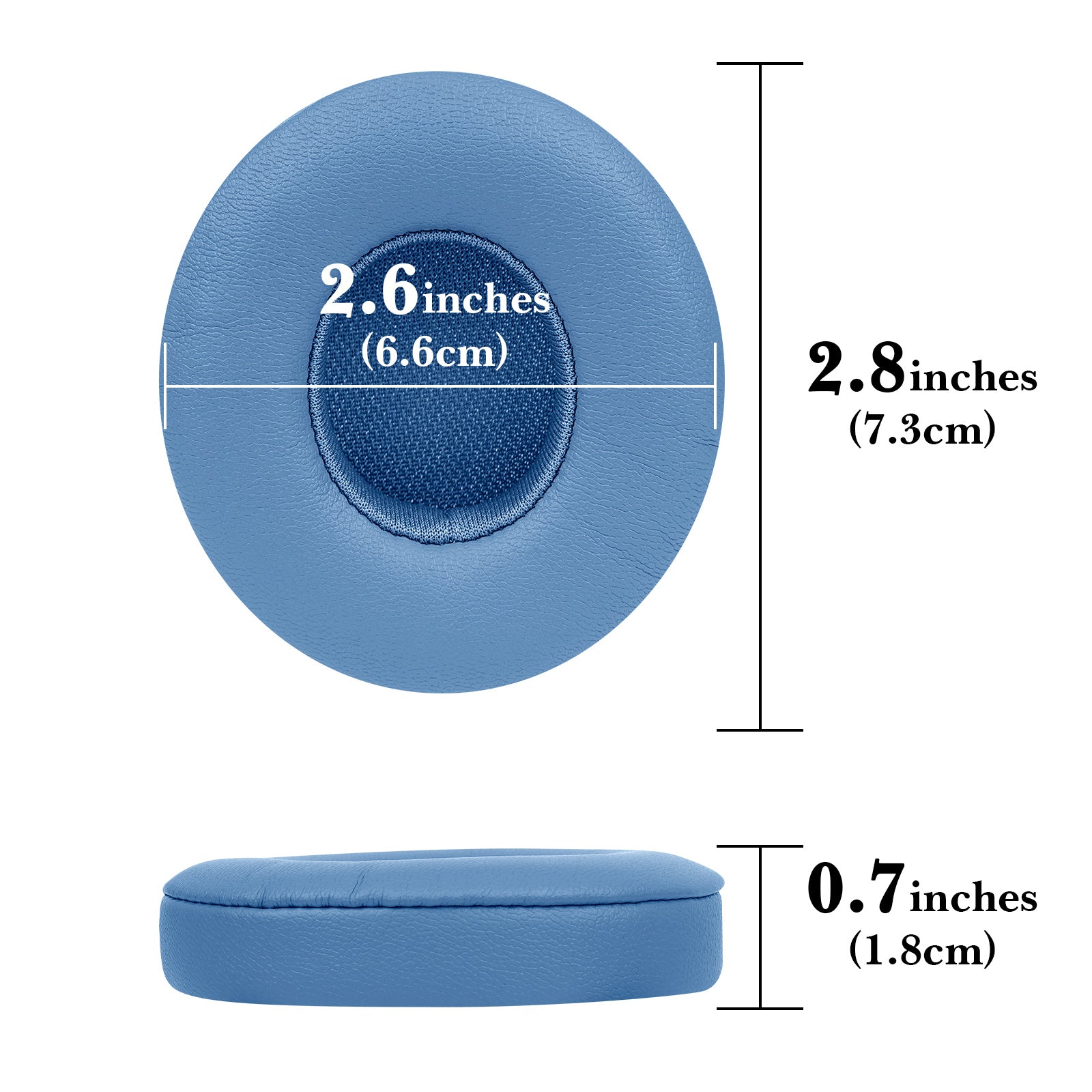 Linkidea Replacement Ear Pads for Beats Solo 4 Wireless On-Ear Headphones, Ear Cushions (Protein Leather / Blue)