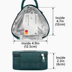 Linkidea Mini Snack Bag, Reusable Insulated Snacks Storage Bag for Fruit, Lightweight Leak-proof Lunch Box Fits Picnic, Work, Use (Green)