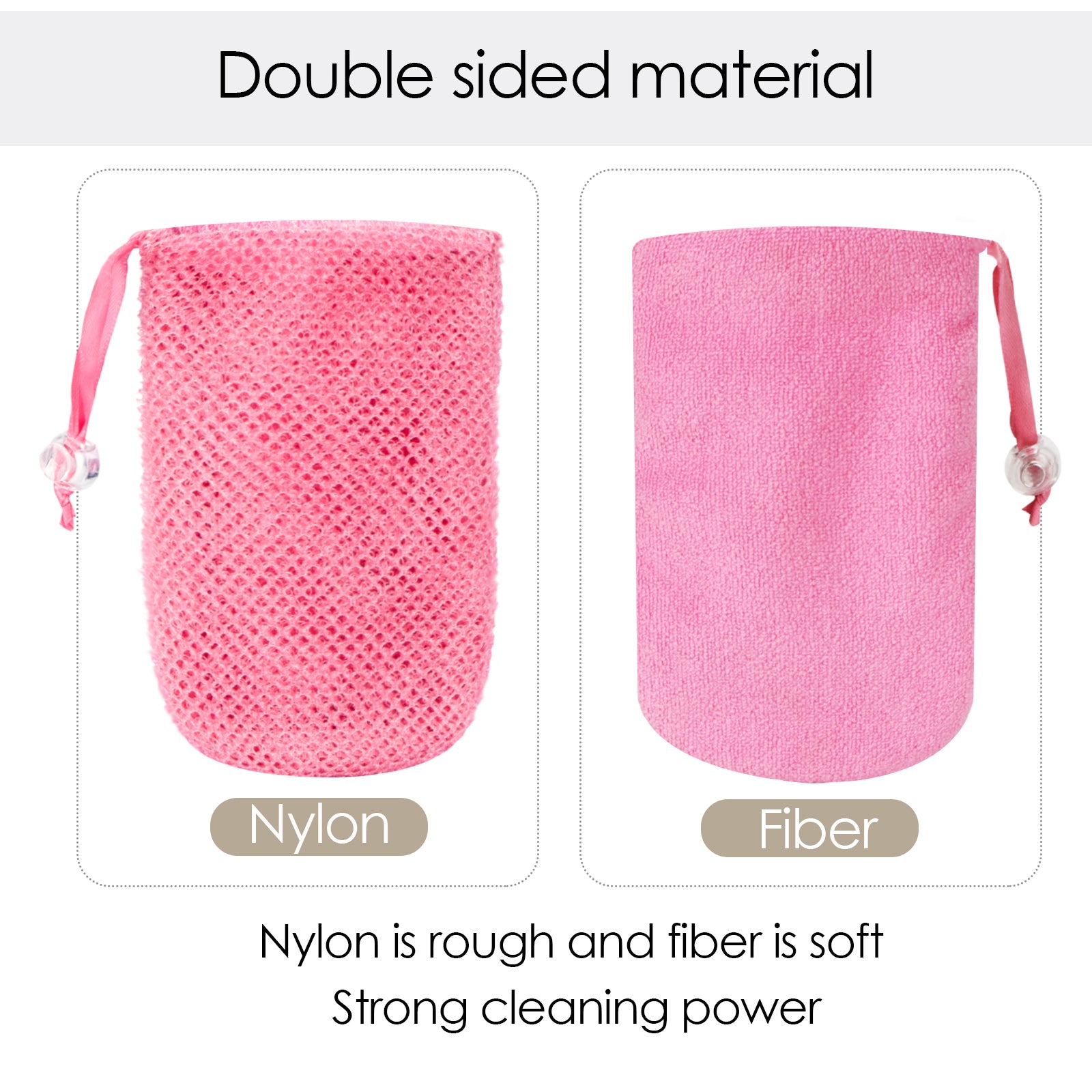 Linkidea 3 Pack Mesh Soap Scrubber Pouch, Soap Saver Bag, Soap Pouch for Shower, Mesh Soap Saver Bags with Drawstring for Shower Bathroom (Pink, Blue, Yellow)