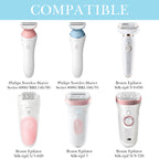 Linkidea Bikini Trimmer Storage Case, Compatible with Braun Epilator Silk-epil 9, 7, Panasonic ES-AWL6AG, Remington Smooth & Silky Trimmer, Women's Travel Hair Removal Device Bag (White)