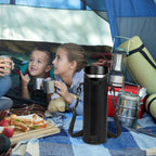 Linkidea Slim Water Bottle Carrier with Shoulder Strap Compatible with Hydro Flask Standard Mouth 18/21/24oz, IRON FLASK, Hard Base Waterbottle Sling Bag Holder, Black