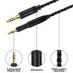 Linkidea 6N OCC Headphone Replacement Cable Compatible with ATH-R50X, ATH-M50x, ATH-M40x, ATH-M60x, ATH-M70x, 3.5mm Stereo Audio Cable for DAC, Amplifier, PC, Phone (4.9ft/1.5m, Black)