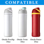 Linkidea Water Bottle Carrier with Shoulder Strap Compatible with Owala FreeSip Bottle 24oz, Waterbottle Sling Bag Holder with Mesh Phone Pocket, Blue