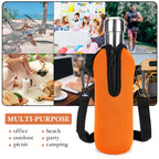 Linkidea Neoprene Water Bottle Carrier with Strap Compatible with S ORIGINAL, Koodee, MIRA 17oz Cola Shaped Bottle, Insulated Waterbottle Sling Bag Holder with Shoulder Strap, Orange