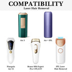 Linkidea Laser Hair Removal Device Storage Case, Women's Travel Shaving Kit Organizer Compatible with Air 3 IPL & 10 IPL, Portable Hair Removal Bag (White)