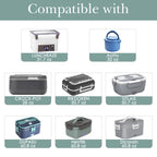 Linkidea Small Lunch Tote for Women, Thermal Insulated Bag with Handle, Cooler Bag for Daily Use, Compatible with Crock Pot, DUPASU, Aotto, LUNCHEAZE Electric Heated Lunch Box (Blue)