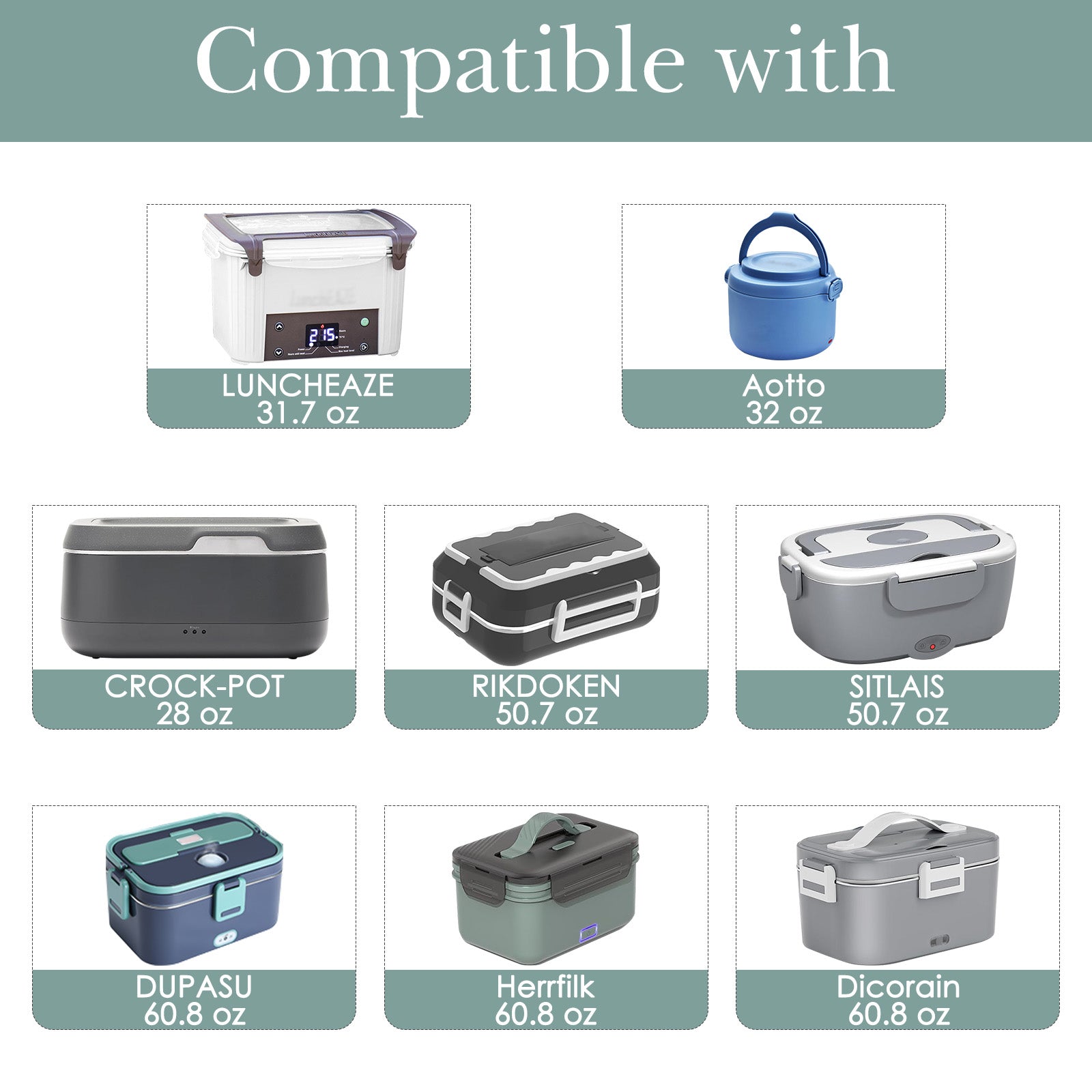 Linkidea Small Lunch Tote for Women, Thermal Insulated Bag with Handle, Cooler Bag for Daily Use, Compatible with Crock Pot, DUPASU, Aotto, LUNCHEAZE Electric Heated Lunch Box (Blue)