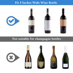 Linkidea Insulated Cooler Bag for Travel, Portable Waterproof Neoprene Grape Wine Bottle Tote, Picnic Beverage Holder with Secure Grip (Black)