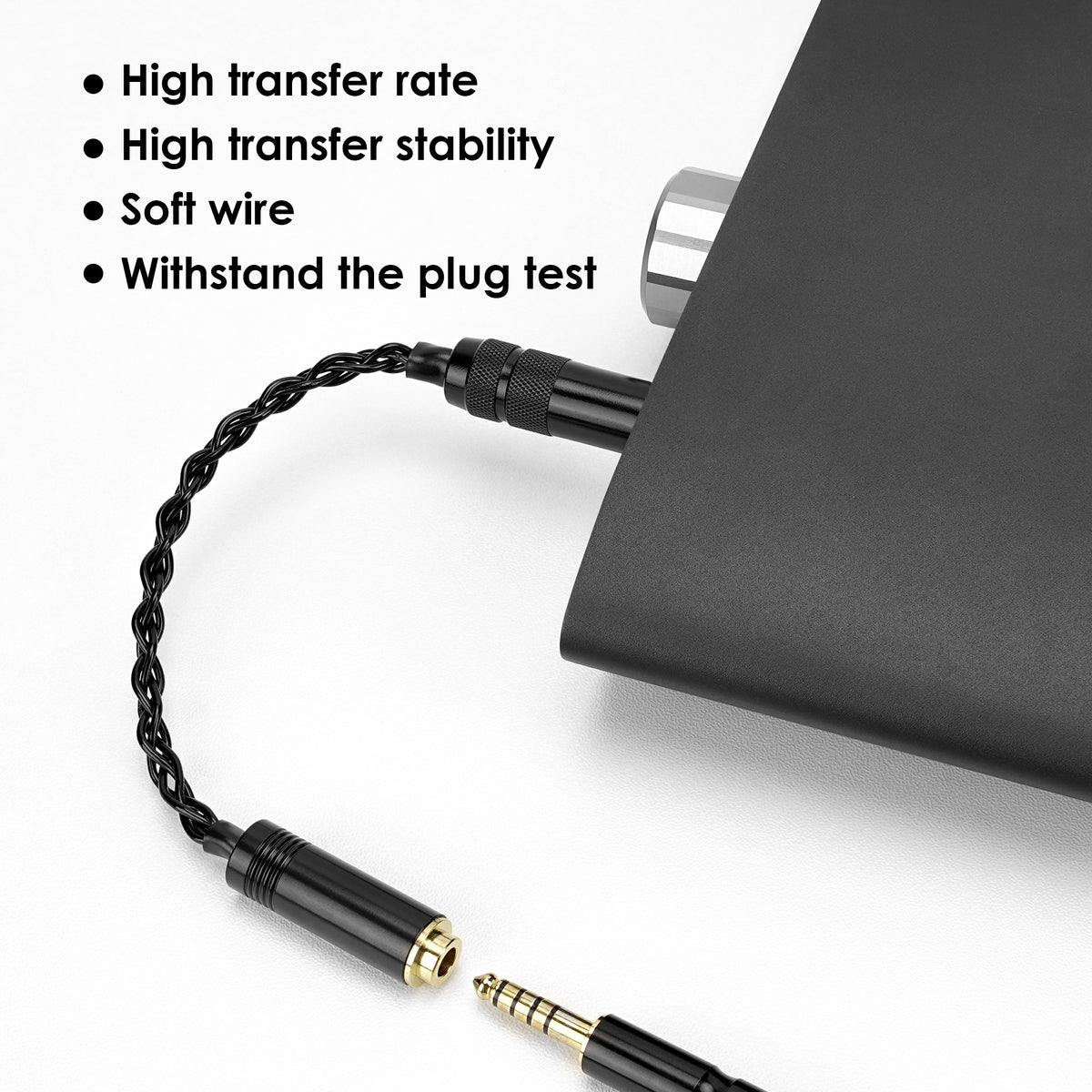 Linkidea 6.35mm to 4.4mm Headphone Adapter, Stereo Audio Adapter for Headphone Cables with 4.4mm Male Plug, Connect Headphones to 6.35mm Amplifiers