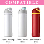 Linkidea Water Bottle Carrier with Shoulder Strap Compatible with Owala FreeSip Bottle 24oz, Waterbottle Sling Bag Holder with Mesh Phone Pocket, Pink