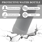 Linkidea 2 Pack Water Bottle Boot Compatible with 17oz ORIGINAL, BJPKPK, MIRA Cascade Cola Shaped Bottles, Silicone Bottle Bottom Sleeve Bumper Protector (Gray)