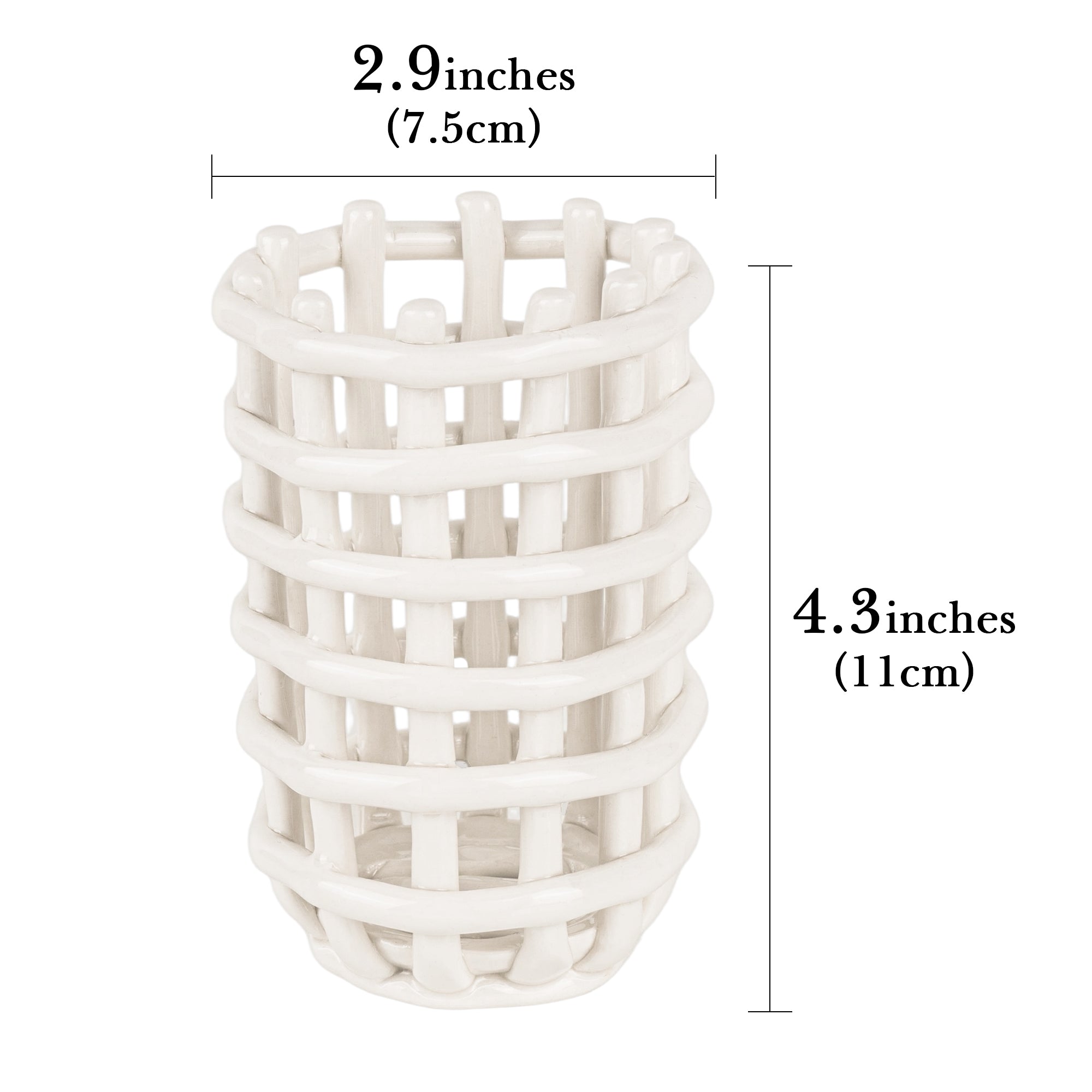 Linkidea Ceramic Countertop Toothbrush Holder, Minimalist Stand for Manual Toothbrush, Toothpaste, Razor, Vanity Organizer Compatible with Reach Essentials, Oral-B CrossAction (White)