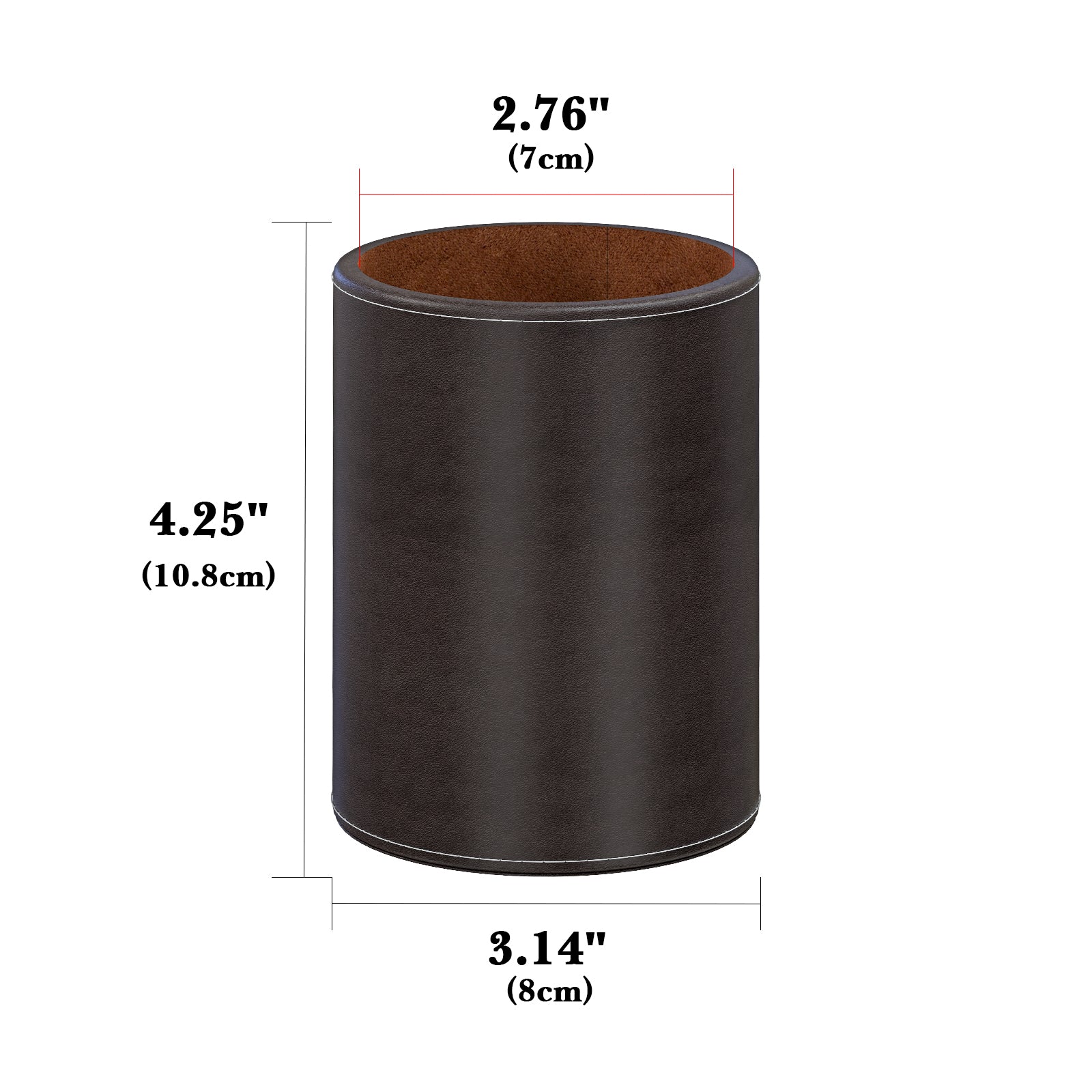 Glasses Desk Holder Stand for Reading Eyeglasses Compatible with Extra Large Glasses, Vegan Leather Glasses Holder for Nightstand, Glasses Storage (XXL, Brown)