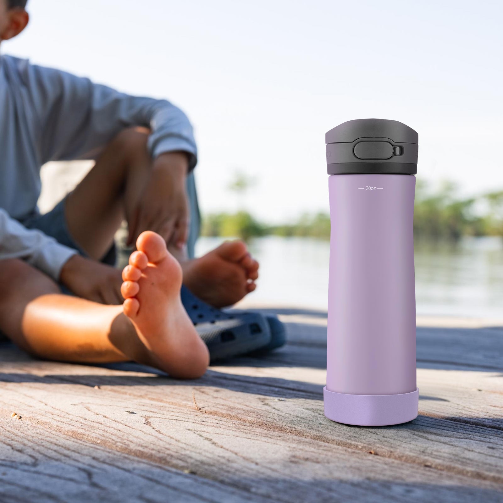Linkidea 2 Pack Water Bottle Boot Compatible with Contigo Jackson Chill 2.0 20oz/24oz, Ashland Chill 20oz/24oz, Silicone Anti-Slip Bottle Bottom Bumper Protector (Violet)