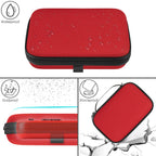 Linkidea Handheld Game Console Carrying Case, Protective Travel Retro Mini Game Storage Bag for Charging Cable, Earplugs, Batteries and Accessories (Red)