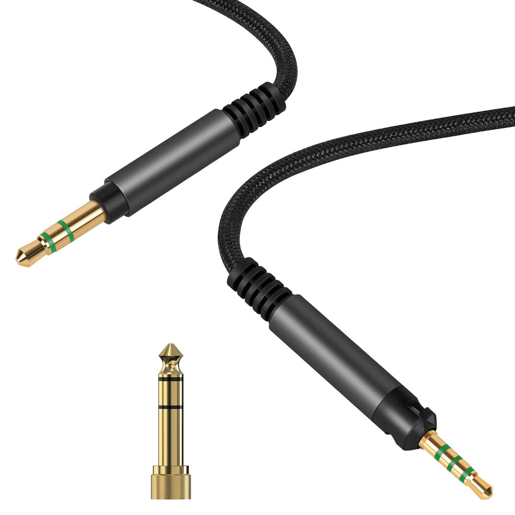 Linkidea Audio Cable for HD620S HD599 HD598SR HD579 HD569 HD560S HD559 HD558 HD550 HD505 HD400 PRO Headphones, 2.5mm to 3.5mm Replacement Aux Cord (5.6ft / 1.7m)