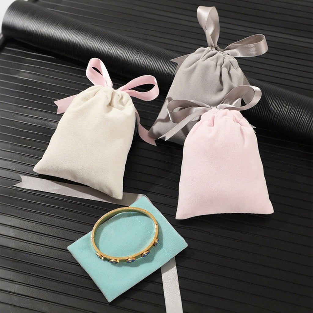 Linkidea 12 Pcs Velvet Drawstring Bags, Burgundy Small Gift Pouches for Jewelry, Candy, Wedding, Luxury Mini Gift Tote for Favors, Party, Christmas Packaging (Multi)