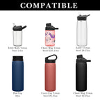 Linkidea 2 Pack Water Bottle Boot Compatible with CamelBak Eddy+20oz/25oz, Chute Mag 20oz/25oz, Carry Cap, Silicone Anti-Slip Bottle Bottom Bumper Protector (Black)