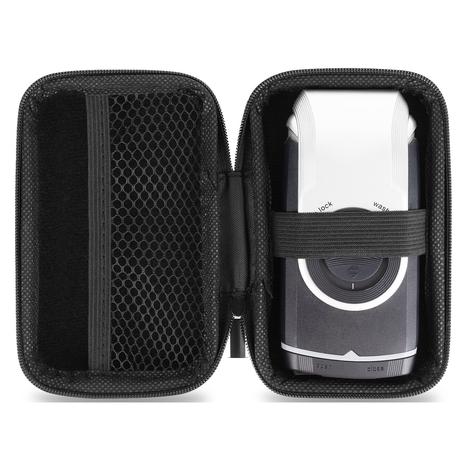 Linkidea Travel Shaver Case, Protective Mini Electric Razor Storage Bag, Compatible with Braun M60, M90, Portable Shaver Holder (Black)