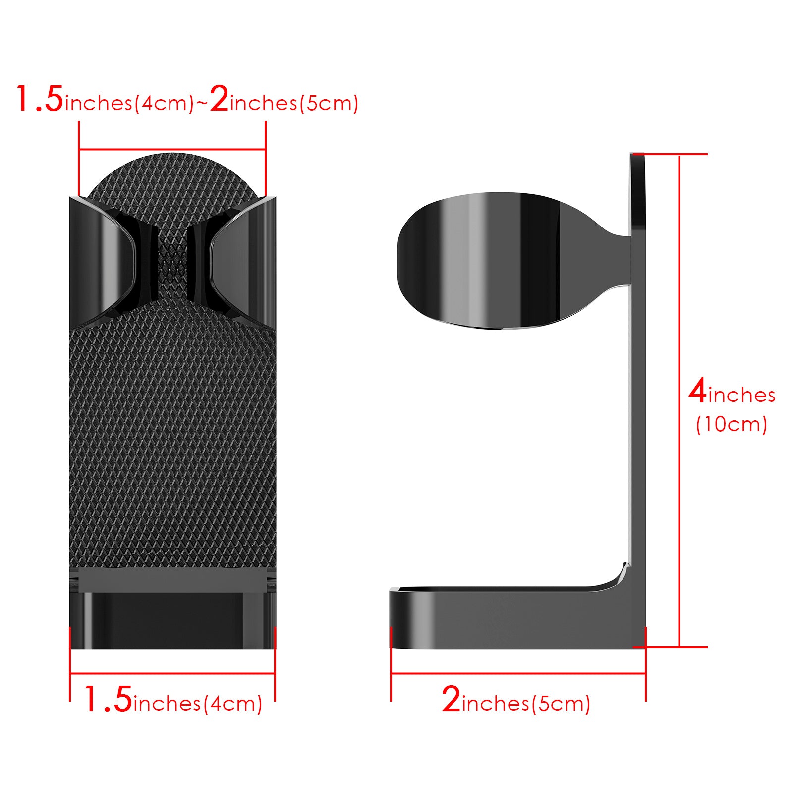 Linkidea 2 Pack Wall Mount Electric Shaver Holder, Self-adhesive Shower Organizer for Philips 7, 9 Series, Bathroom Razor Stand (Black)