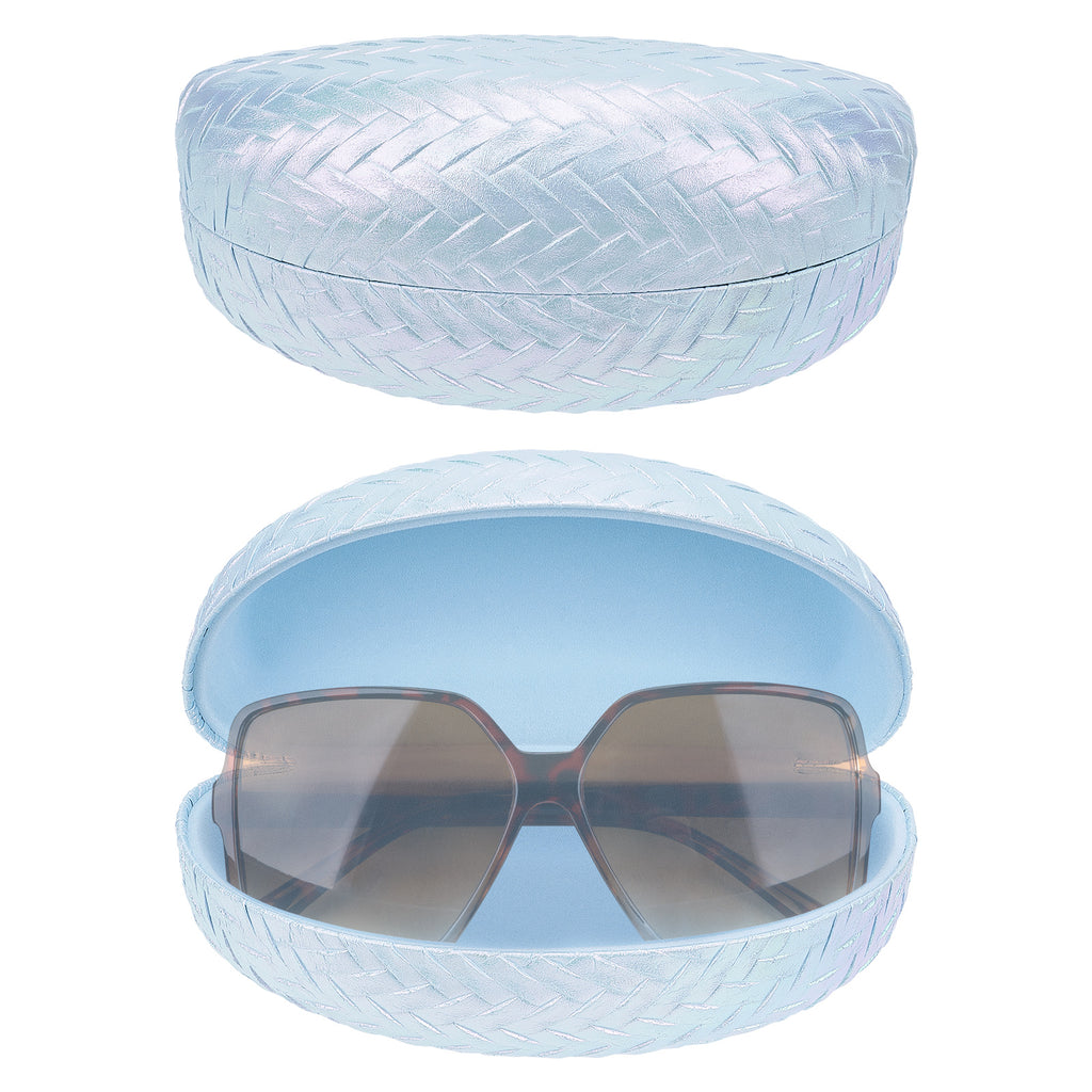 Extra Large Hard Shell Sunglasses Case, Oversized Sun Glasses Storage Organizer Compatible with RB4401D RBS0101S RB8097 RB8089 PO3352S PO3328S PO3311S (XXL, Blue)