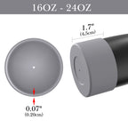 Linkidea 2 Pack Water Bottle Boot Compatible with Contigo West Loop 2.0 16oz/20oz/24oz, Huron 2.0 16oz/20oz, Silicone Anti-Slip Bottle Bottom Bumper Protector (Grey)