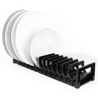 Linkidea Small Multifunction Dish Drying Rack, Drain Water Drying Rack, Dish Drainer for Kitchen Counter Sink (Black)