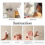 Extra Large Sunglasses Organizer Storage, Wall Mount Clear Eyewear Holder with Cover Compatible with Ray-Ban RB3548.RB4165/RBR0502/RB3647N/RB0360S/RB4420