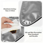 Linkidea Medium Reusable Lunch Bag, Insulated Snack Pouch, Leakproof Food Storage Bag for Sandwiches, Snacks and Fruits, Compact Lunch Tote for Daily Use (Black)