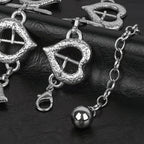 Plus Size Chain Belt for Women, Silver Metal Chain Belt Women Belly Waist Chains, Extra Long Body Chain, 47 Inch Adjustable Chunky Belt Chain (Love Buckle Style)