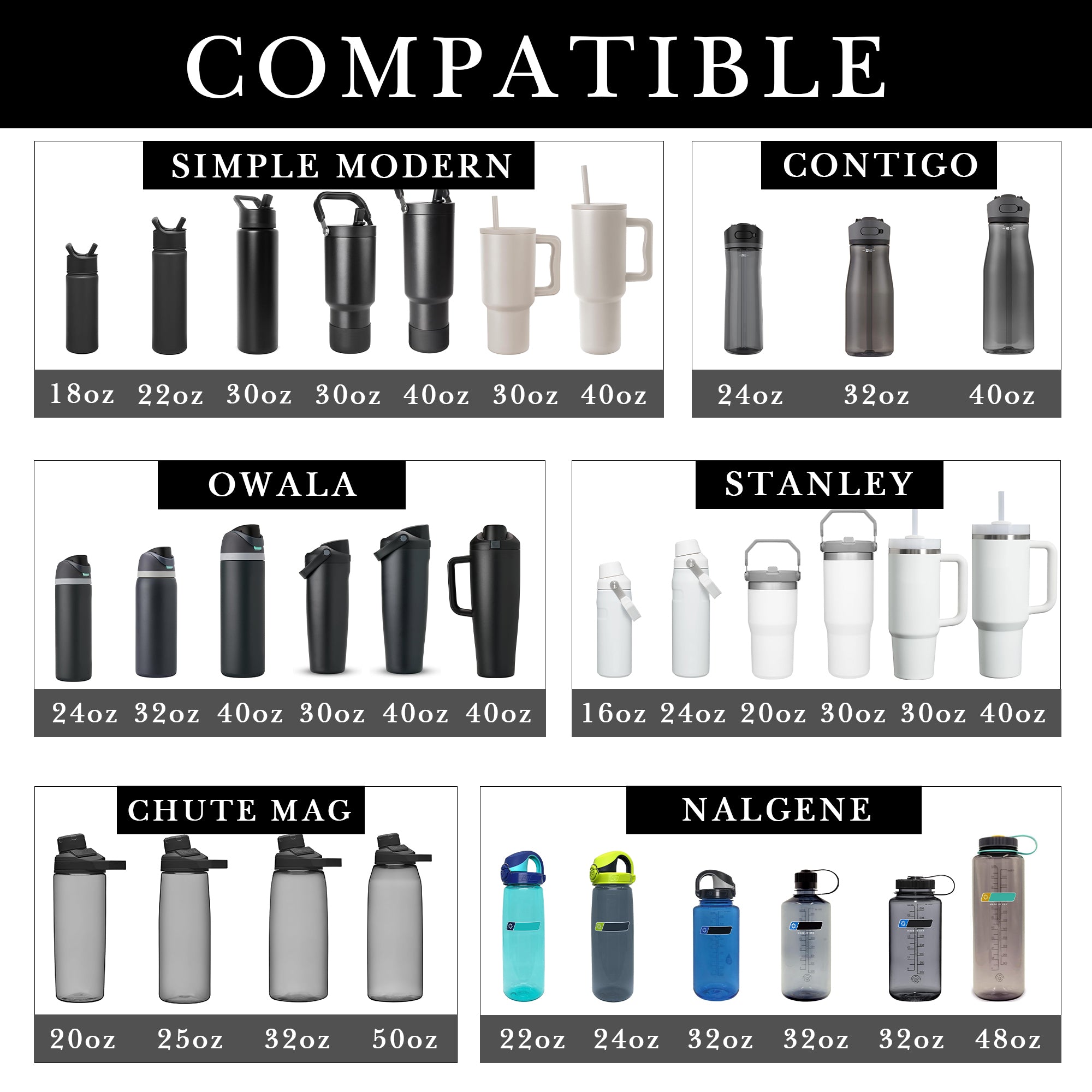 Linkidea 2 Pack Fence Hooks for Waterbottle, Compatible with Stanley, Nalgene, IRON FLASK with Handle Bottle & Tumbler, S Shaped Hook Hanger Magnetic Buckle for Outdoor Sports Camping