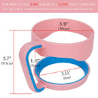 Linkidea Tumbler Handle Compatible with 30oz YETI Rambler, OZARK TRAIL Tumbler, Portable Anti Slip Travel Mug Grip, Pink