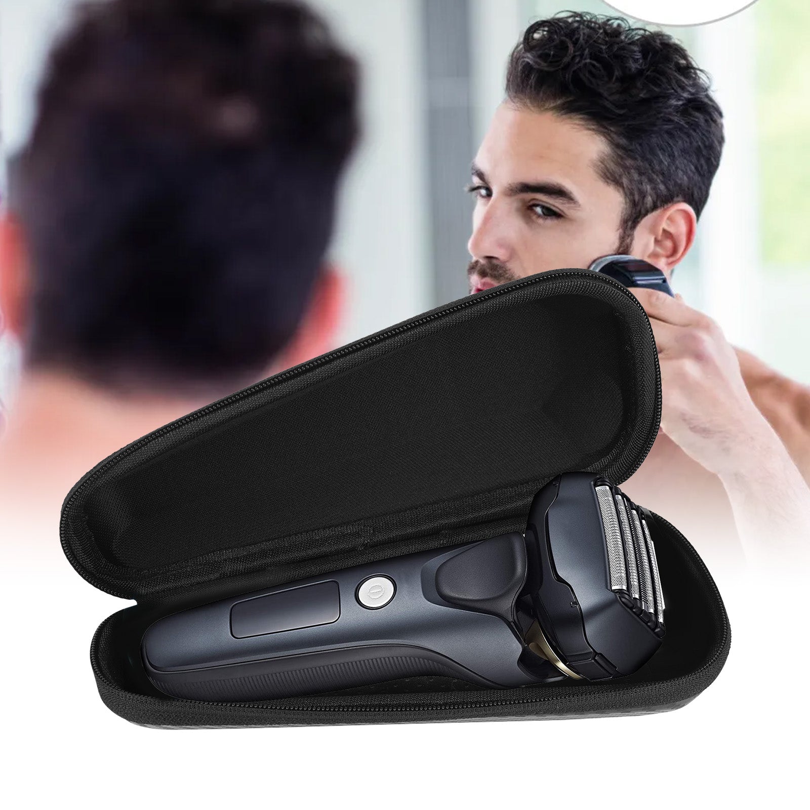Linkidea Razor Travel Case, Portable Electric Shaver Carrying Organizer, Compatible with Panasonic Arc 5, 4, 3, ES-SWLT2W (Black)