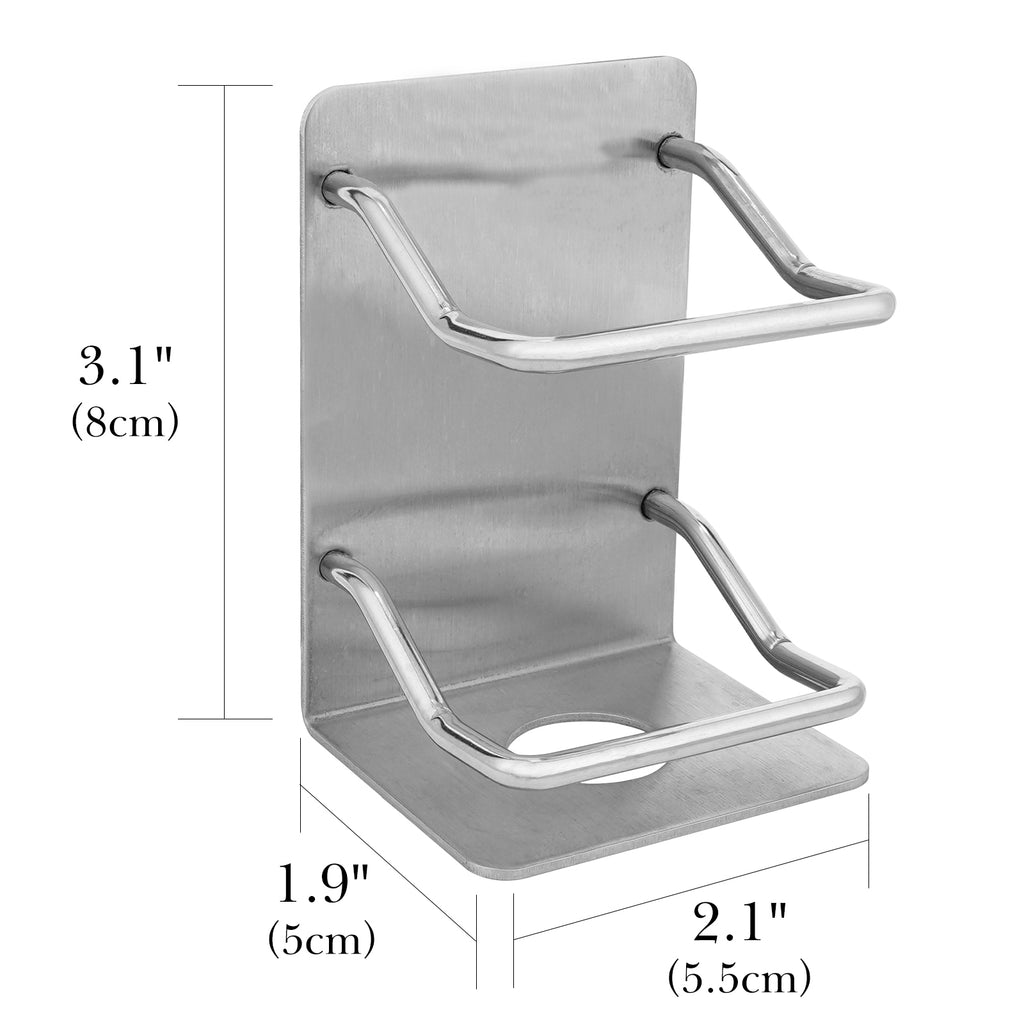 Linkidea 2 Pack Stainless Steel Electric Razor Holder for Shower, Shaver Organizer Compatible with Braun Series 5, Philips Series 2400, 5000x, 9000 (Silver)