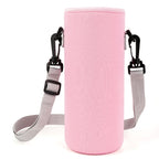 Linkidea Water Bottle Carrier with Strap Compatible with Simple Modern Summit Collection 40oz, Hydro Flask Wide Mouth, Waterbottle Sling Bag Holder with Shoulder Strap (Pink)