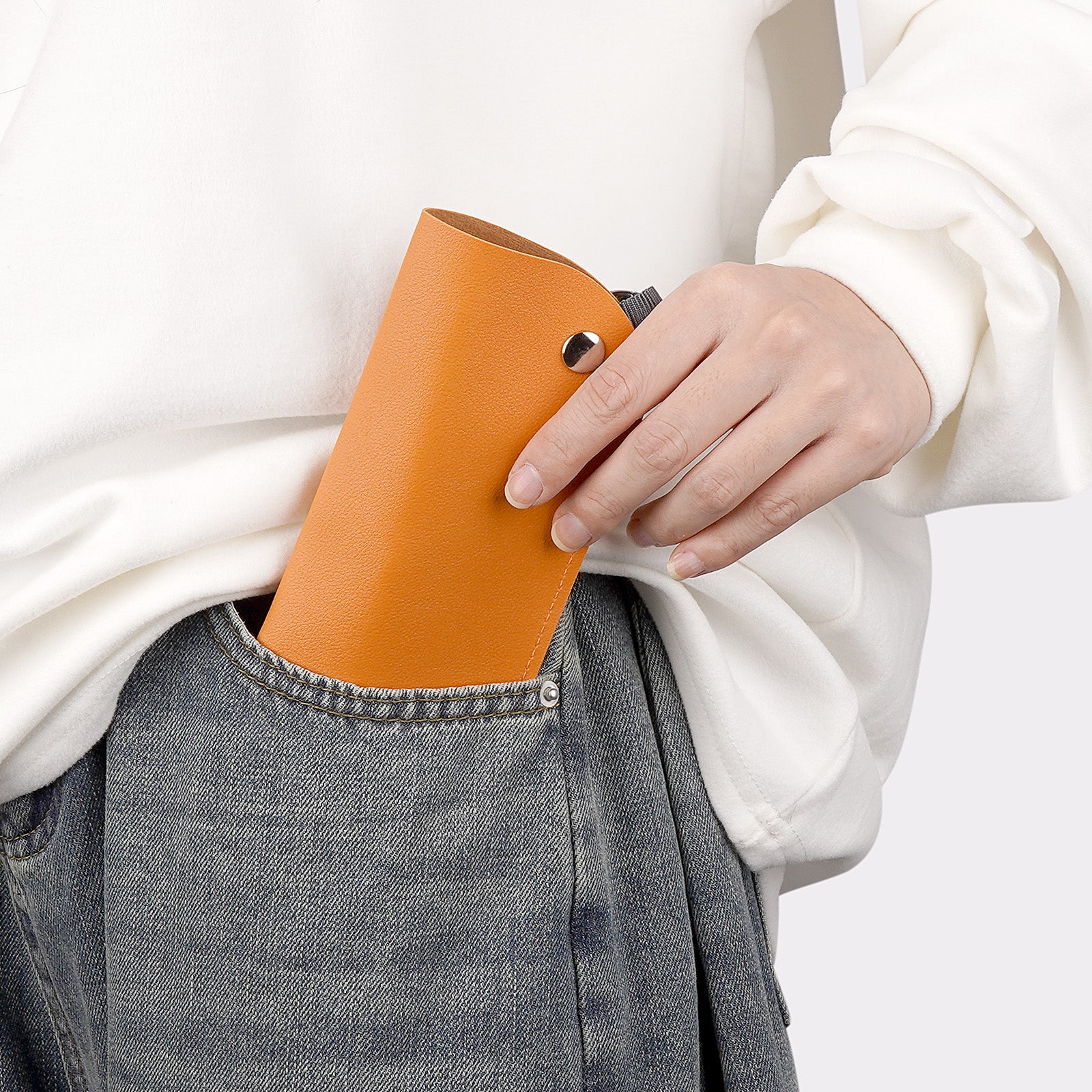 Extra Large Sunglasses Pouch Case with Hook Ring, Vegan Leather Oversized Sun Glasses Organizer Soft Bag Compatible with Gucci GG1419S GG0208S GG1084S GG1546S Versace VE2255 (XXL, Brown)