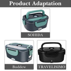 Linkidea 304 Stainless Steel Electric Lunch Box Inner Container, Compatible with 1.5L SOHIDA Electric Box, Removable Reusable Tray, Food Replace Container (Silver)
