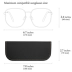Linkidea Oversized Sunglasses Case, Large Frame Glasses Case for Sunglass, Eyeglasses Travel Bag Compatible with Rayban Aviator Reverse/New Wayfarer/Various Brand Models (Black)