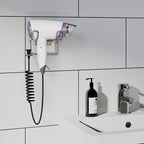 Linkidea Hair Dryer Holder Wall Mount, Self-Adhesive Bathroom Blow Hair Dryer Holder Organizer Compatible with Dyson and Most Hair Dryers
