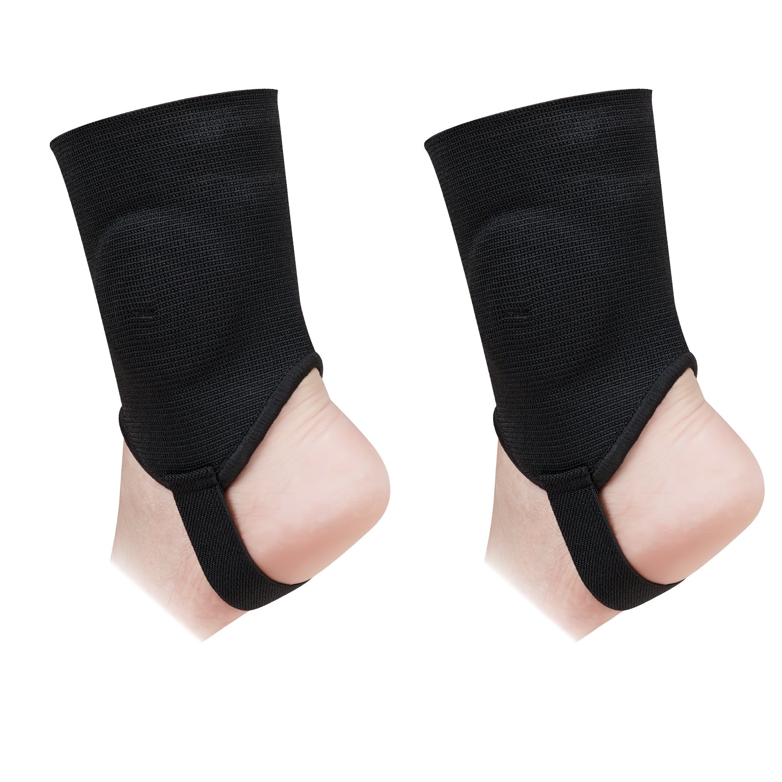 Linkidea 2 Pairs Soccer Ankle Guards, Soccer Double Side Ankle Shield Protector with Elastic Band, Ankle Padded Support Brace for Sport Stabilizing Fits to Adult (Black, Size L)