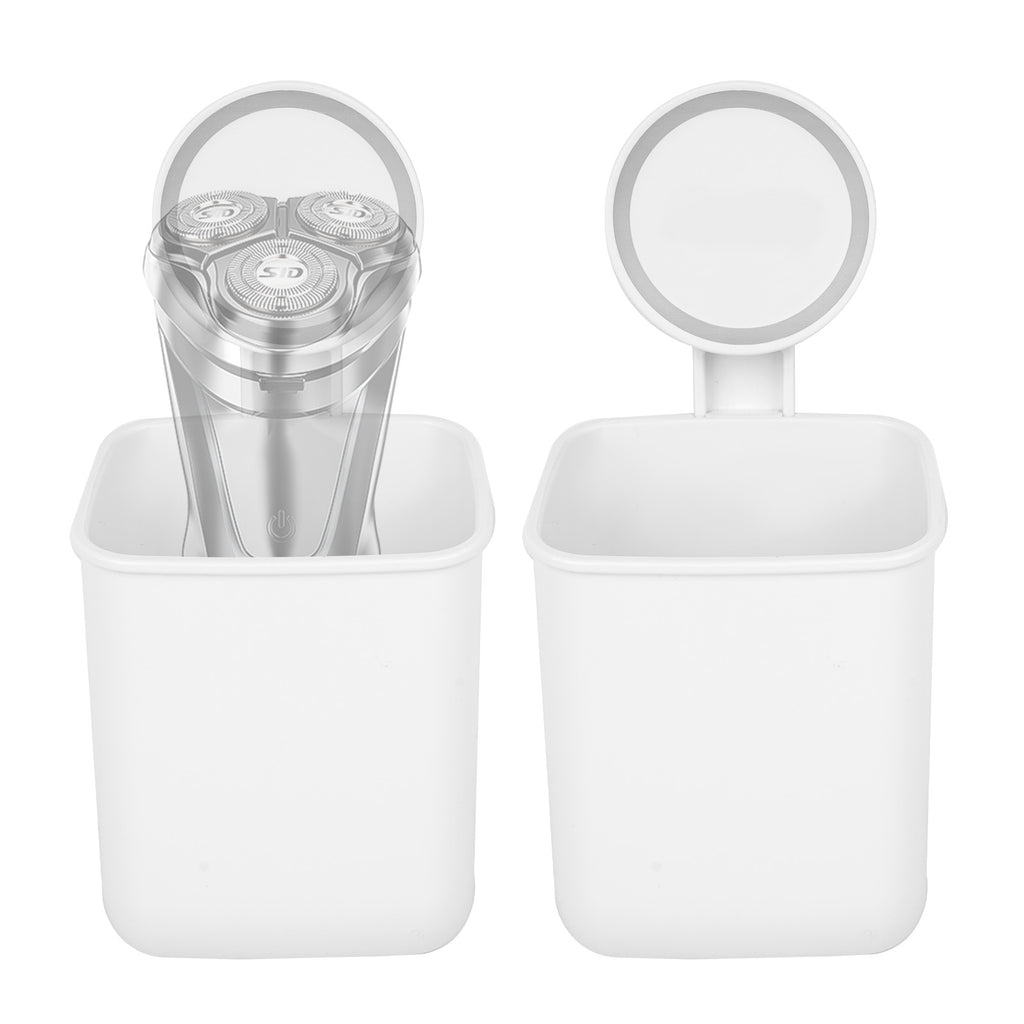 Linkidea 2 Pack Electric Shaver Holder with Drain Hole, Self-Adhesive Wall Mount Storage Razor Stand, Compatible with Philips Norelco Shaver 2400 / 3600, Series 7, 9 (White)