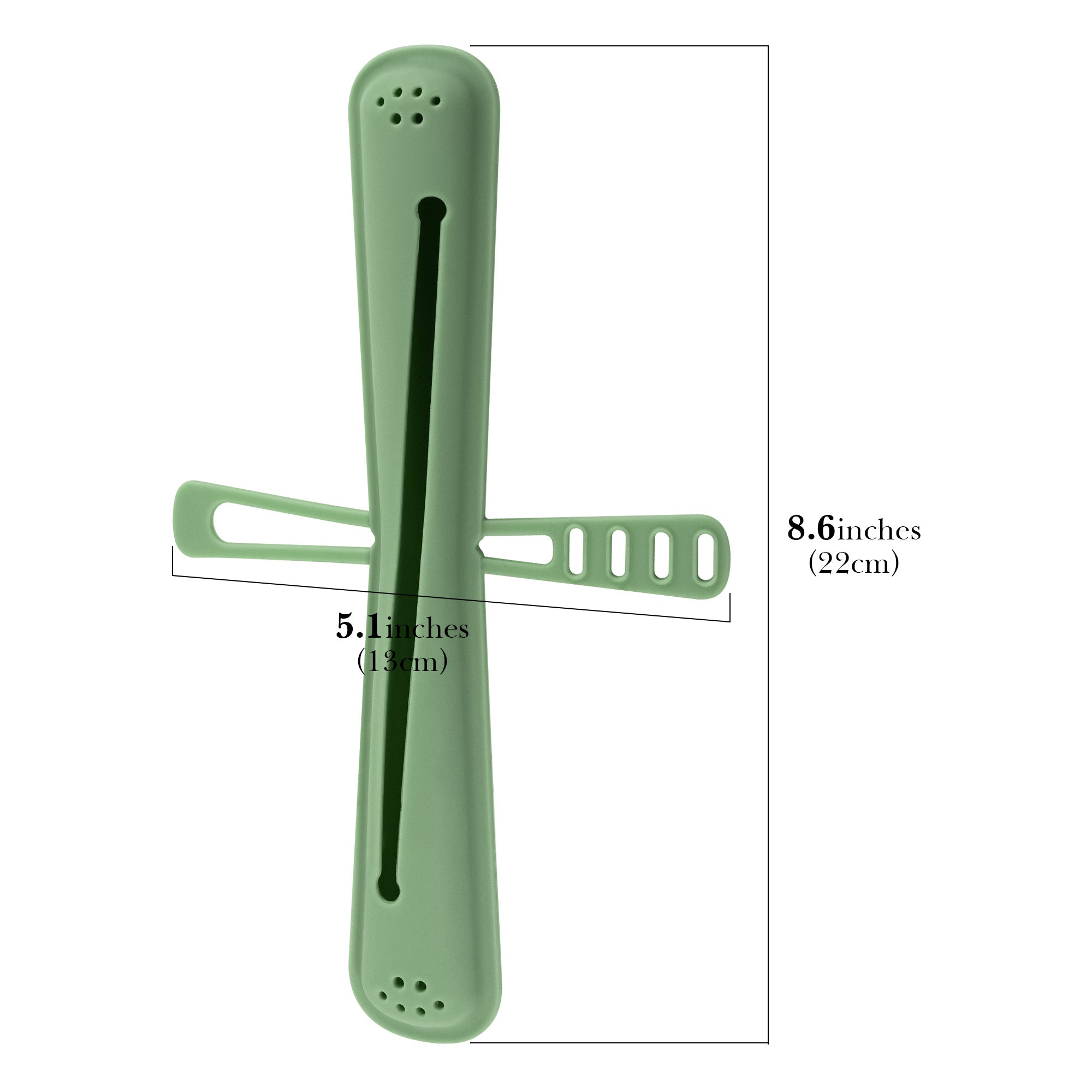 Linkidea Manual Toothbrush Travel Case with Strap for Toothpaste, Silicone Brush Container, Protective Storage Compatible with Oral-B CrossAction, Colgate 360 Optic White Advanced (Green)