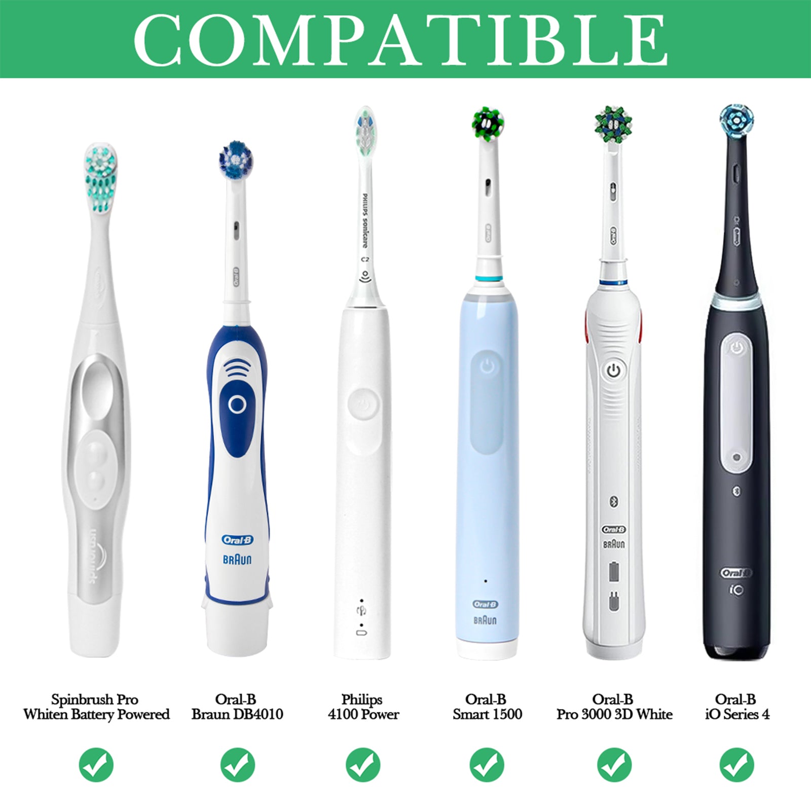 Linkidea Electric Tooth Brush Holder for Shower, Bathroom, Acrylic 3 Slots Countertop Organizer for Power Toothbrush Compatible with Oral-B iO Series, Philips Sonicare, 7AM2M