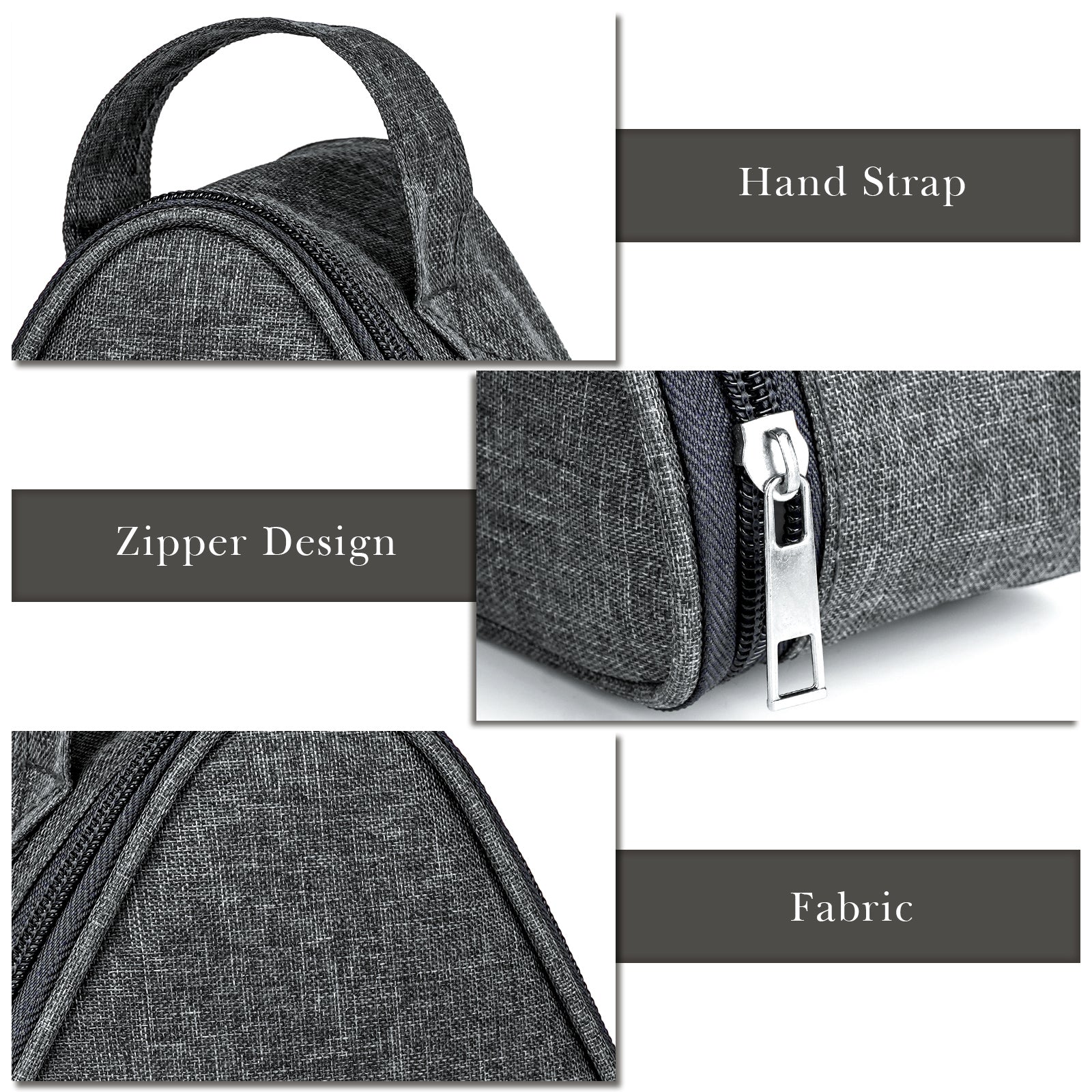 Linkidea Large Capacity Snack Bags, Thermal Insulated Cooler Bag for Fruit, Leak-proof Travel Food Carrier Fits Picnic, Camping (Grey)